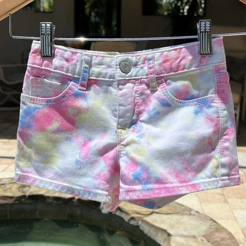 Gap Kids 1969 Tie-Died Jean Shorts - Picture 1 of 15